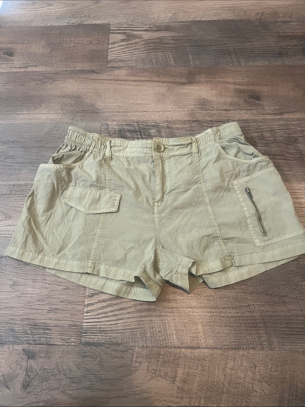 wild fable Olive Green Utility Cargo Shorts